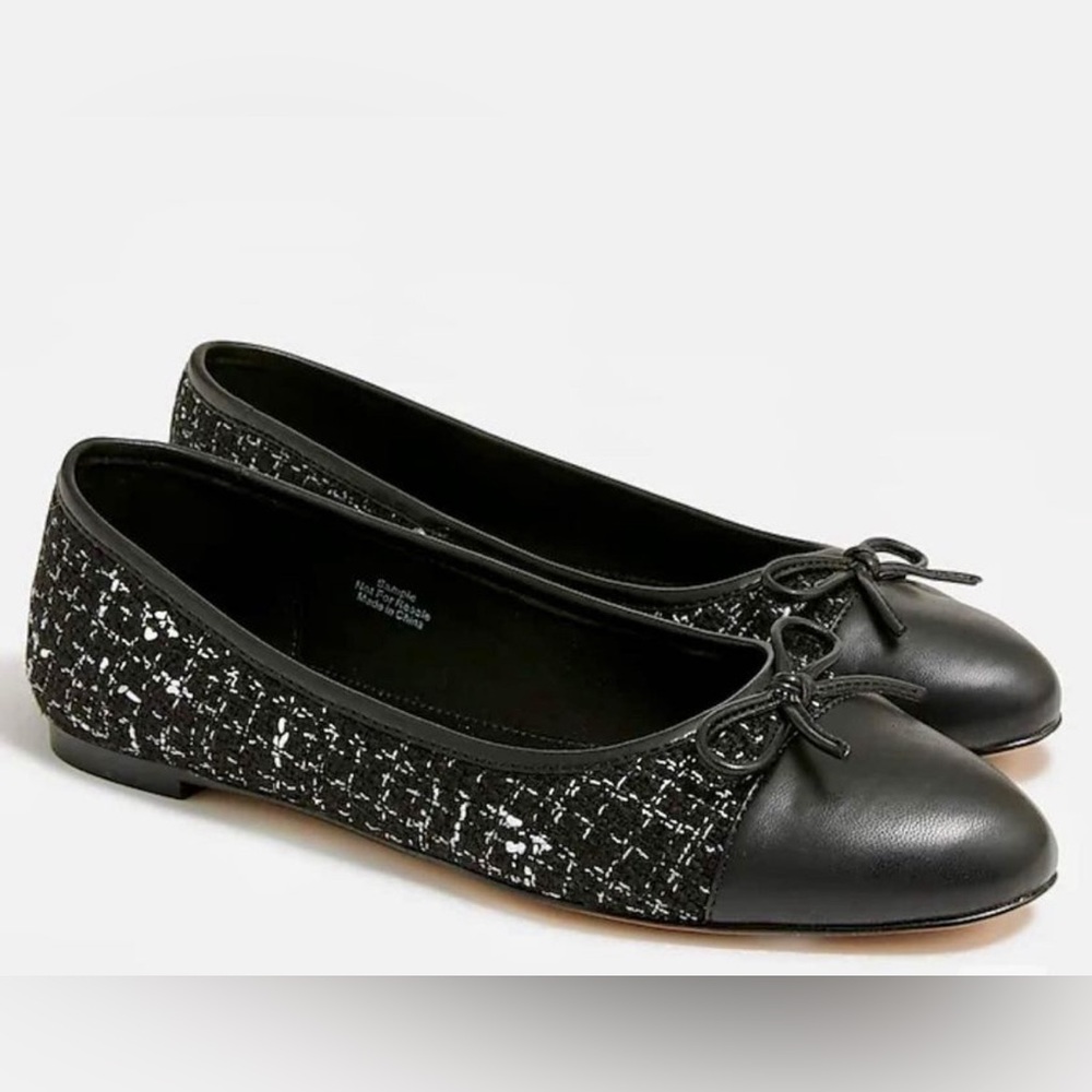 NWT J. Crew Factory Tweed Ballet Flats, size 8